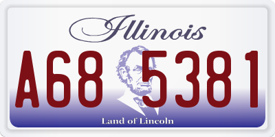 IL license plate A685381