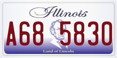 IL license plate A685830