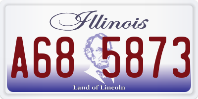 IL license plate A685873