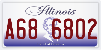 IL license plate A686802