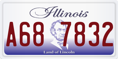IL license plate A687832