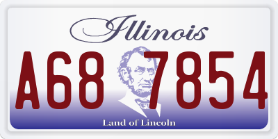 IL license plate A687854