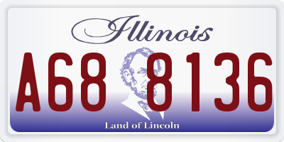 IL license plate A688136