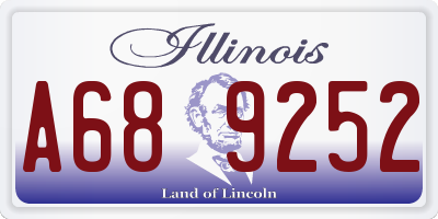 IL license plate A689252