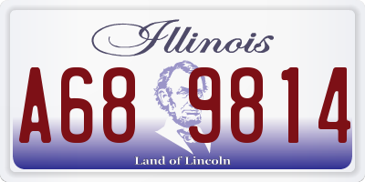 IL license plate A689814