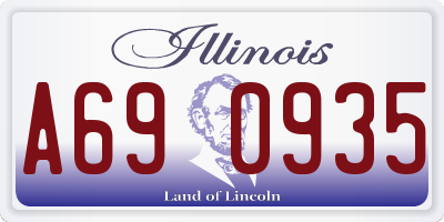 IL license plate A690935