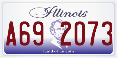 IL license plate A692073