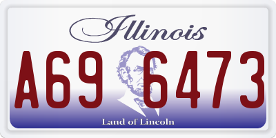 IL license plate A696473