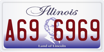 IL license plate A696969