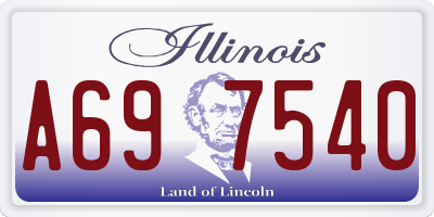 IL license plate A697540