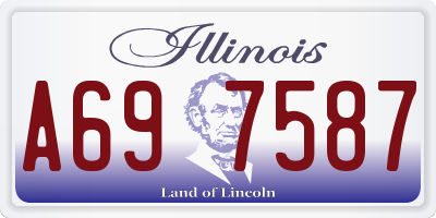 IL license plate A697587