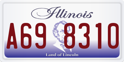 IL license plate A698310