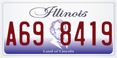 IL license plate A698419