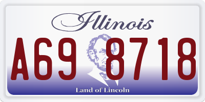 IL license plate A698718
