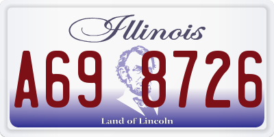 IL license plate A698726