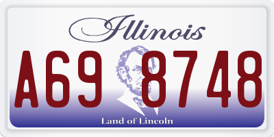 IL license plate A698748