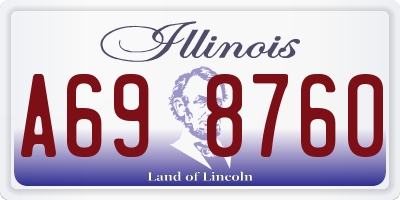 IL license plate A698760