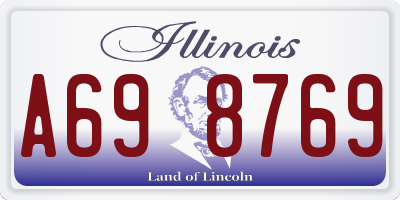 IL license plate A698769
