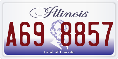 IL license plate A698857