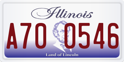 IL license plate A700546