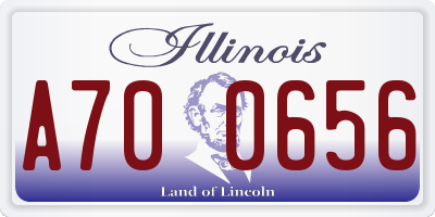 IL license plate A700656