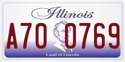 IL license plate A700769