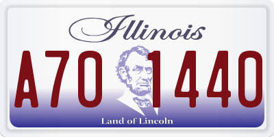 IL license plate A701440
