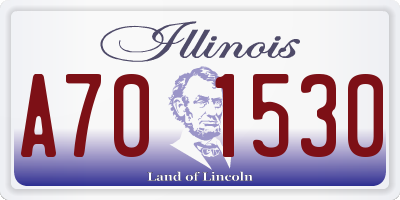 IL license plate A701530