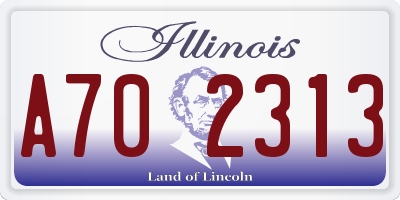 IL license plate A702313