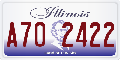 IL license plate A702422
