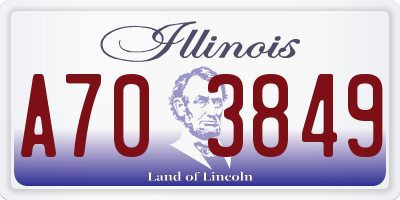 IL license plate A703849