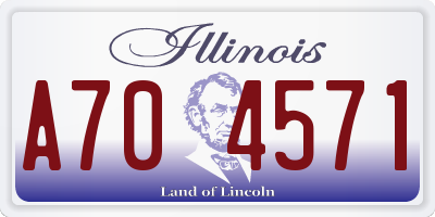 IL license plate A704571