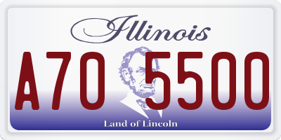 IL license plate A705500