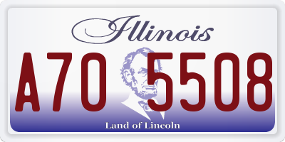 IL license plate A705508