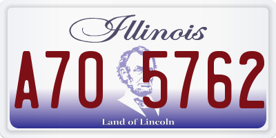IL license plate A705762
