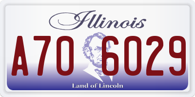 IL license plate A706029