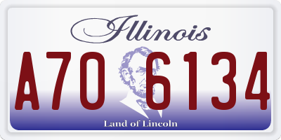 IL license plate A706134
