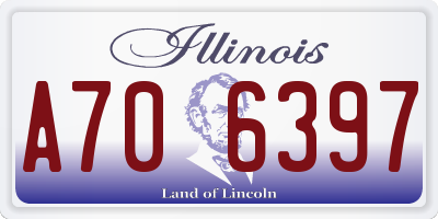 IL license plate A706397