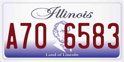 IL license plate A706583