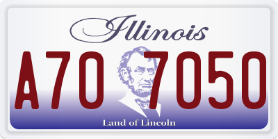 IL license plate A707050