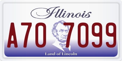 IL license plate A707099