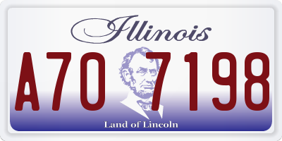 IL license plate A707198