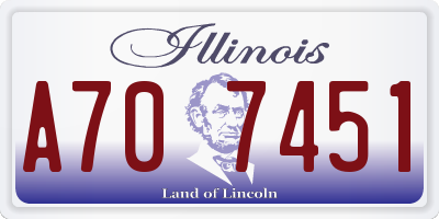 IL license plate A707451