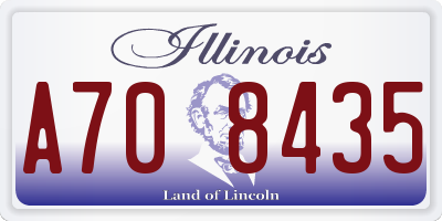 IL license plate A708435