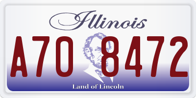 IL license plate A708472