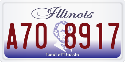 IL license plate A708917