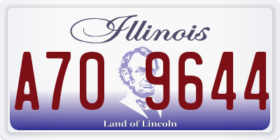 IL license plate A709644