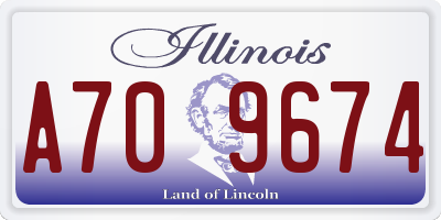 IL license plate A709674
