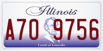 IL license plate A709756