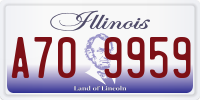 IL license plate A709959